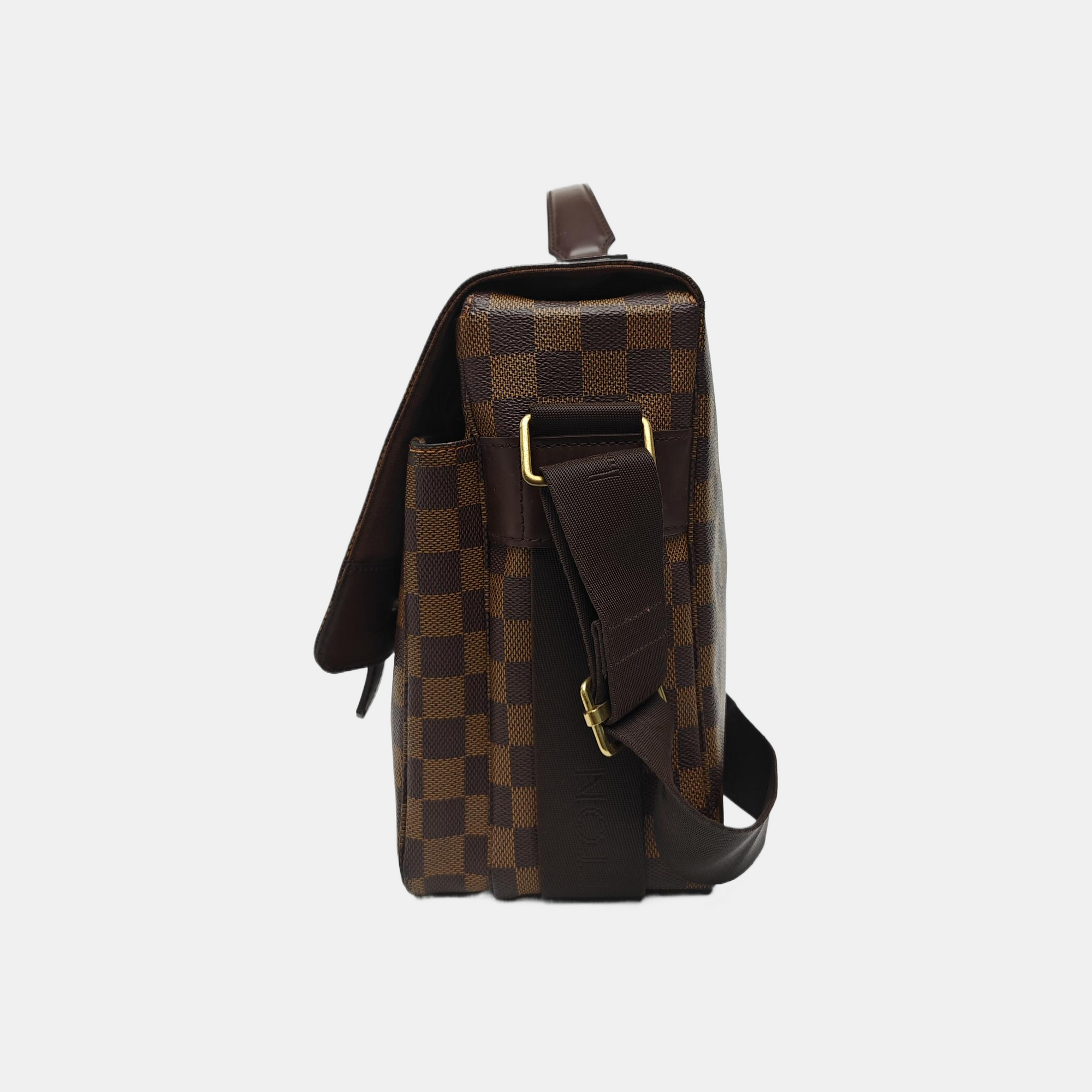 BROADWAY Damier Ebene Coated Canvas Brown