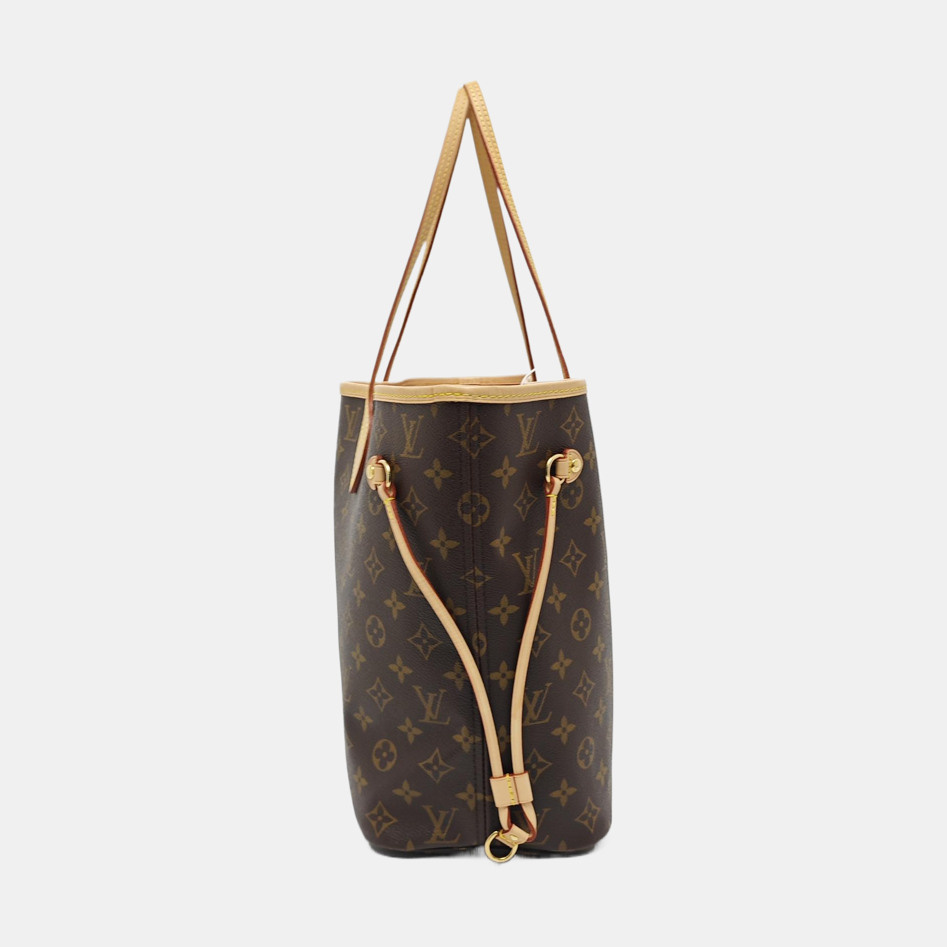 NEVERFULL MM Monogram Coated Canvas Brown