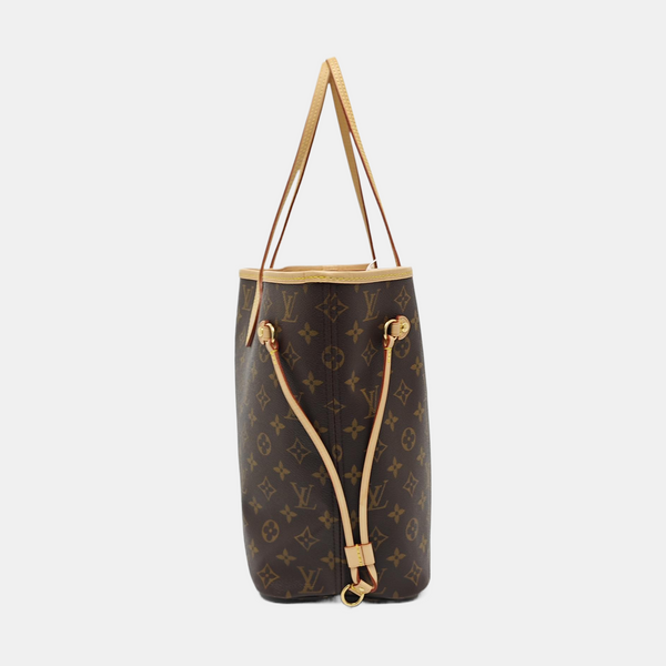 NEVERFULL MM Monogram Coated Canvas Brown
