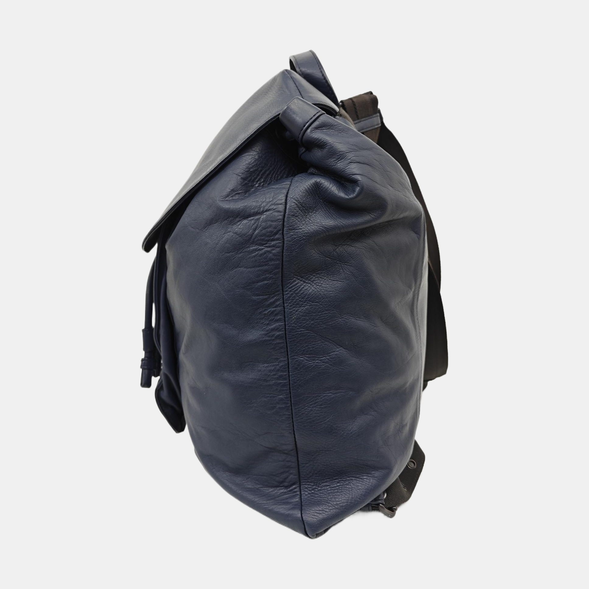 Calfskin Backpack Blue