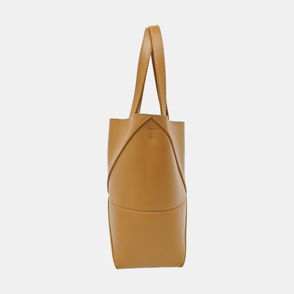 Puzzle Fold Mini Quilted Calfskin Brown