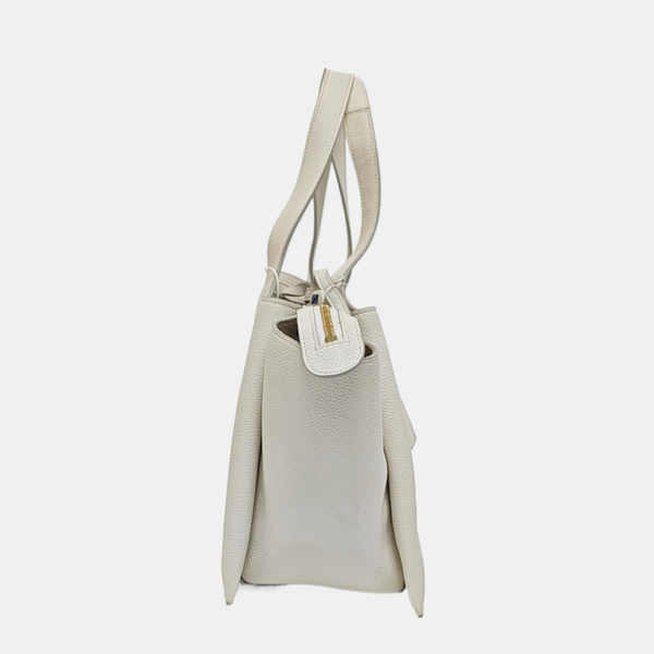 TRI FOLD Calfskin White