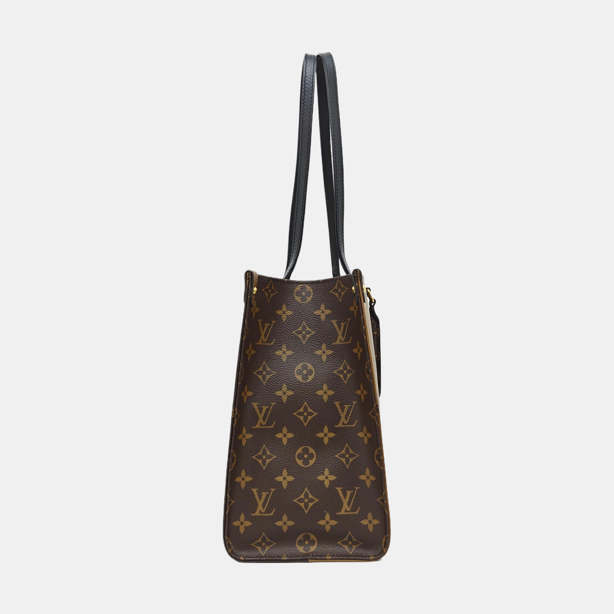 ONTHEGO MM Monogram Coated Canvas Brown