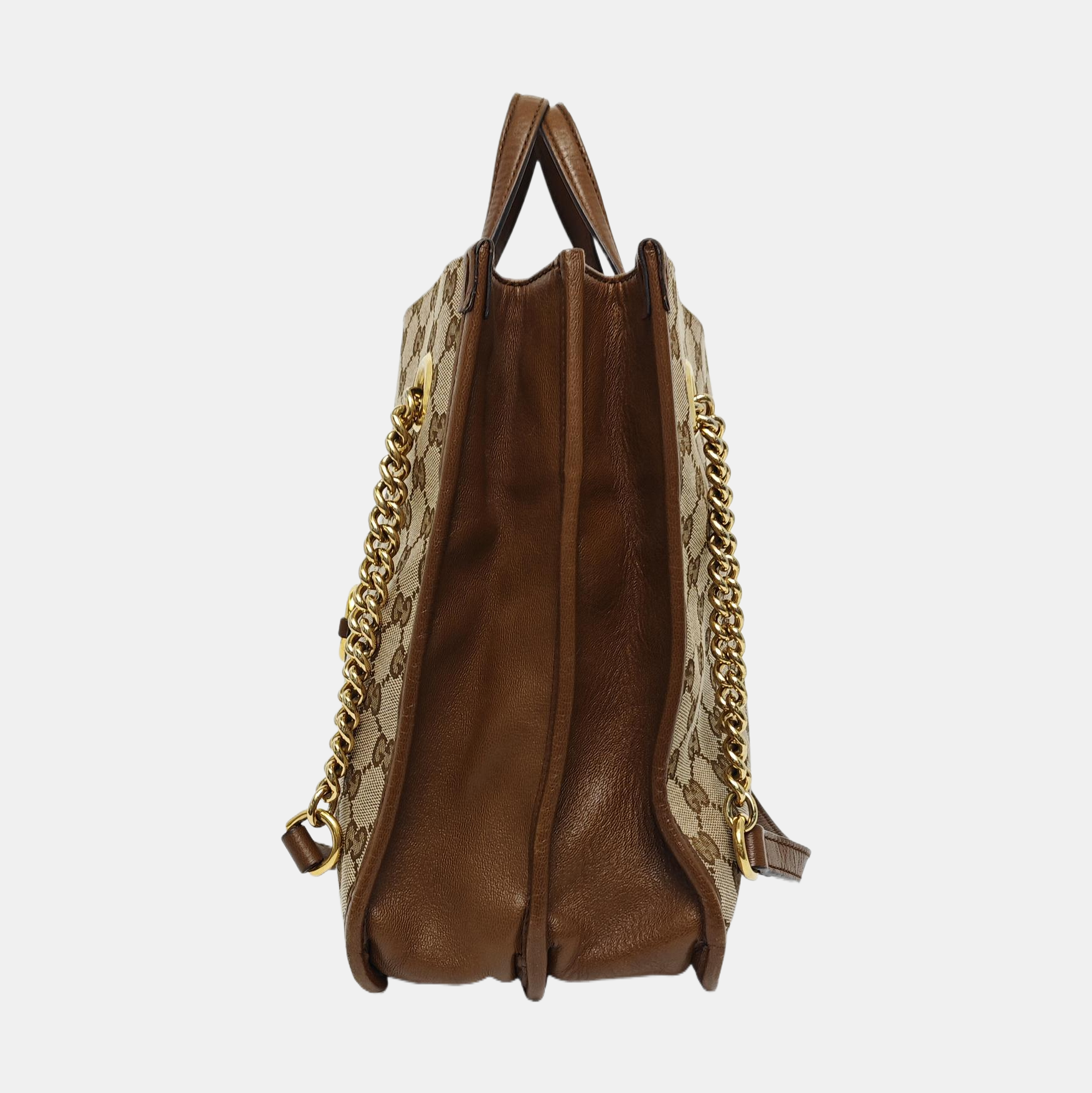 Authenticated pre-owned  Horsebit 1955 Medium Monogram Canvas Brown - Tote Bag at Looply