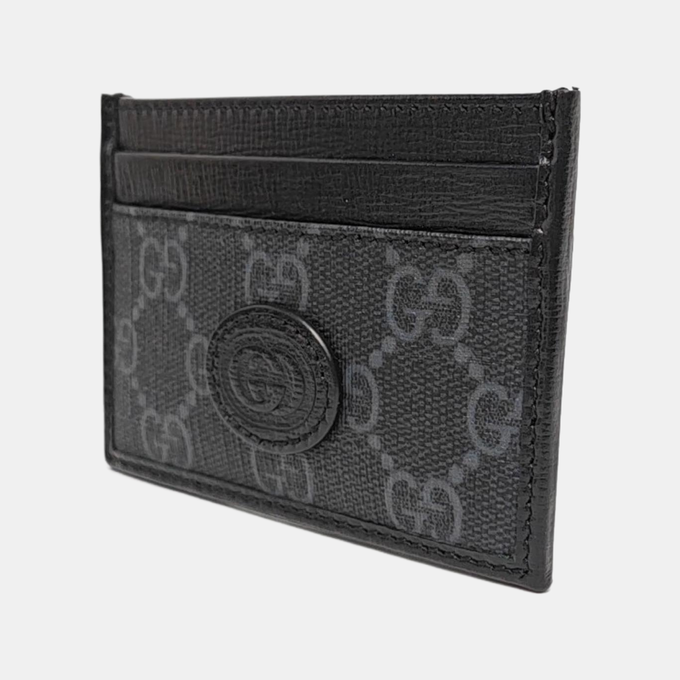 Coated Canvas Card Holder Black