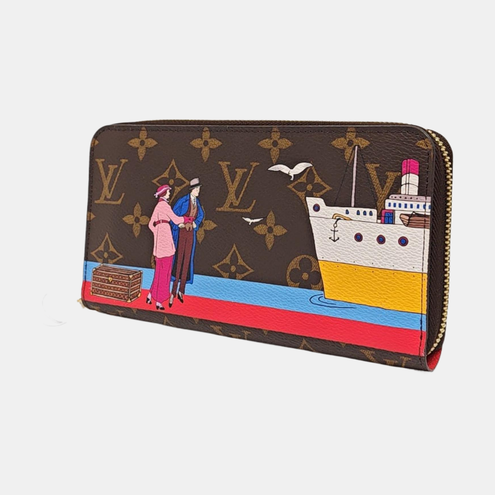 ZIPPY Monogram Coated Canvas Brown Wallet