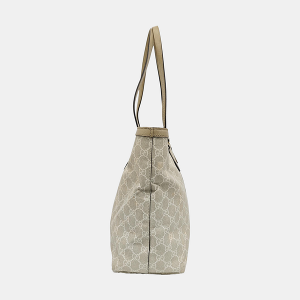 Ophidia Medium Monogram Coated Canvas Beige