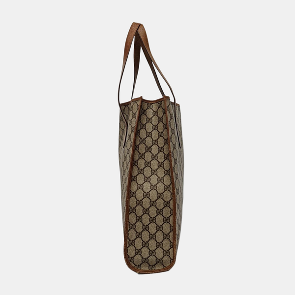 Monogram Coated Canvas Tote Bag Beige