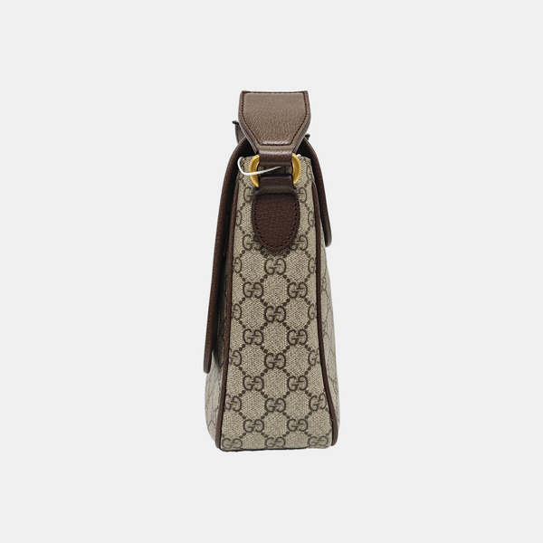 Ophidia Small Monogram Coated Canvas Beige
