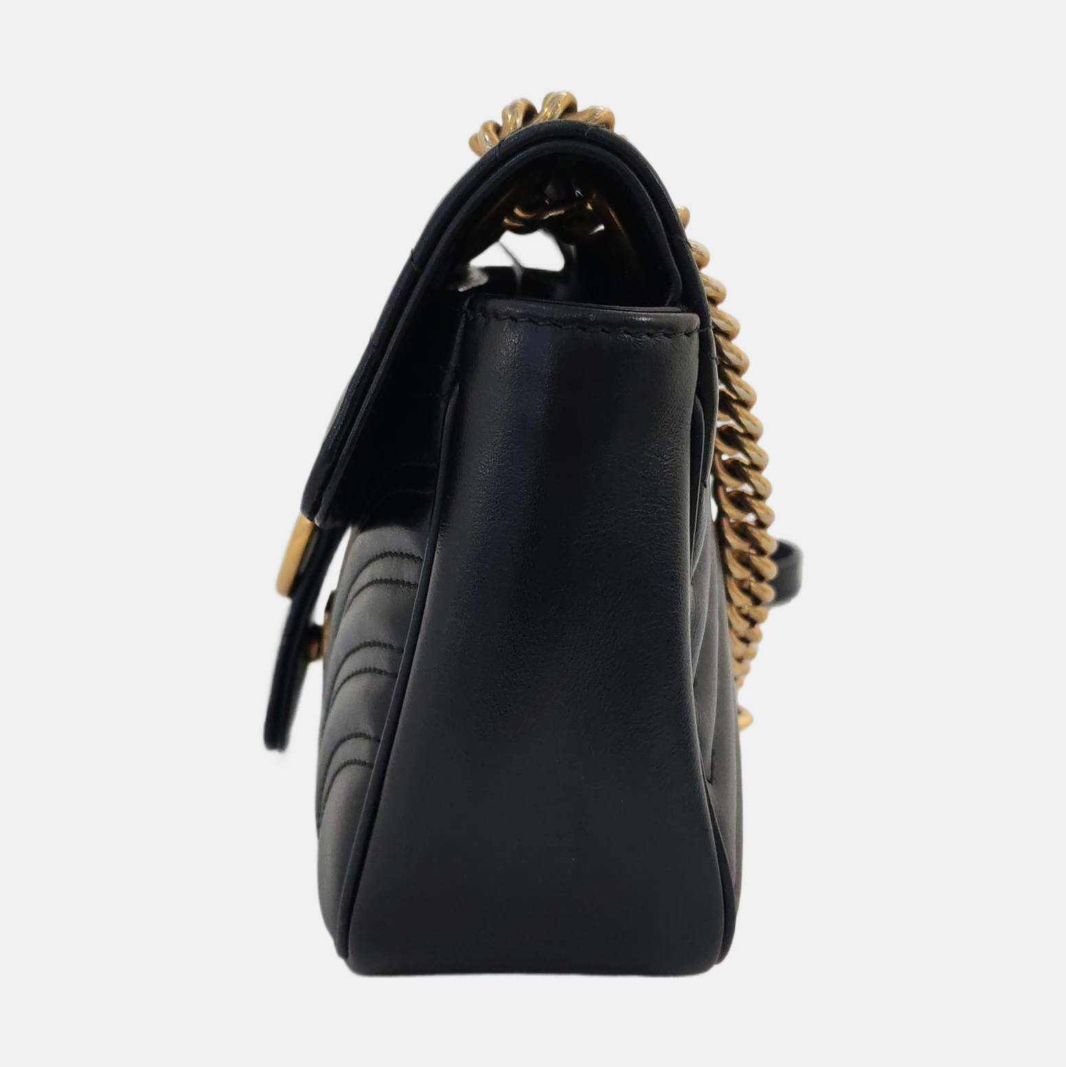 GG Marmont Medium Quilted Calfskin Black