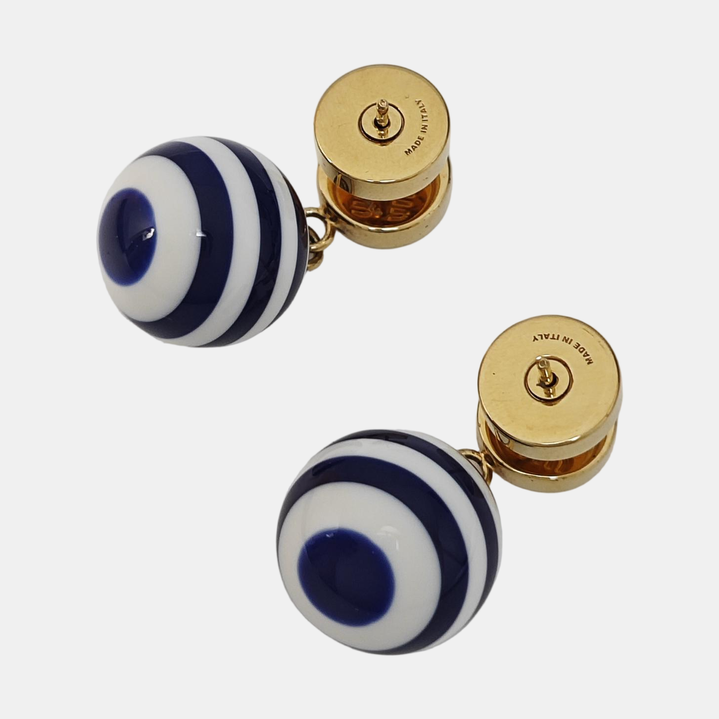 Resin Blue Stud Earrings
