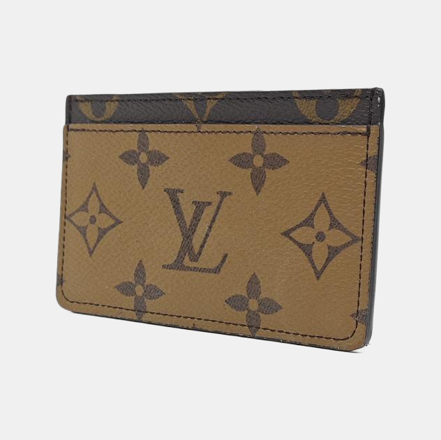 Monogram Coated Canvas Card Holder Brown