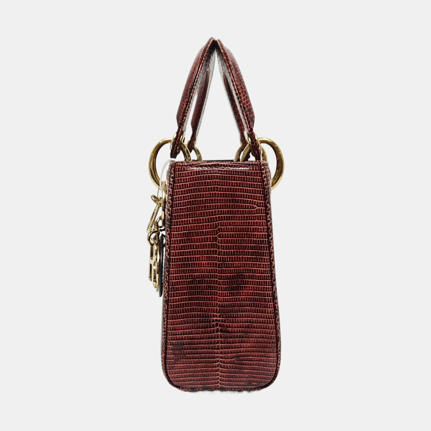 Lady Dior Mini Lizard Red
