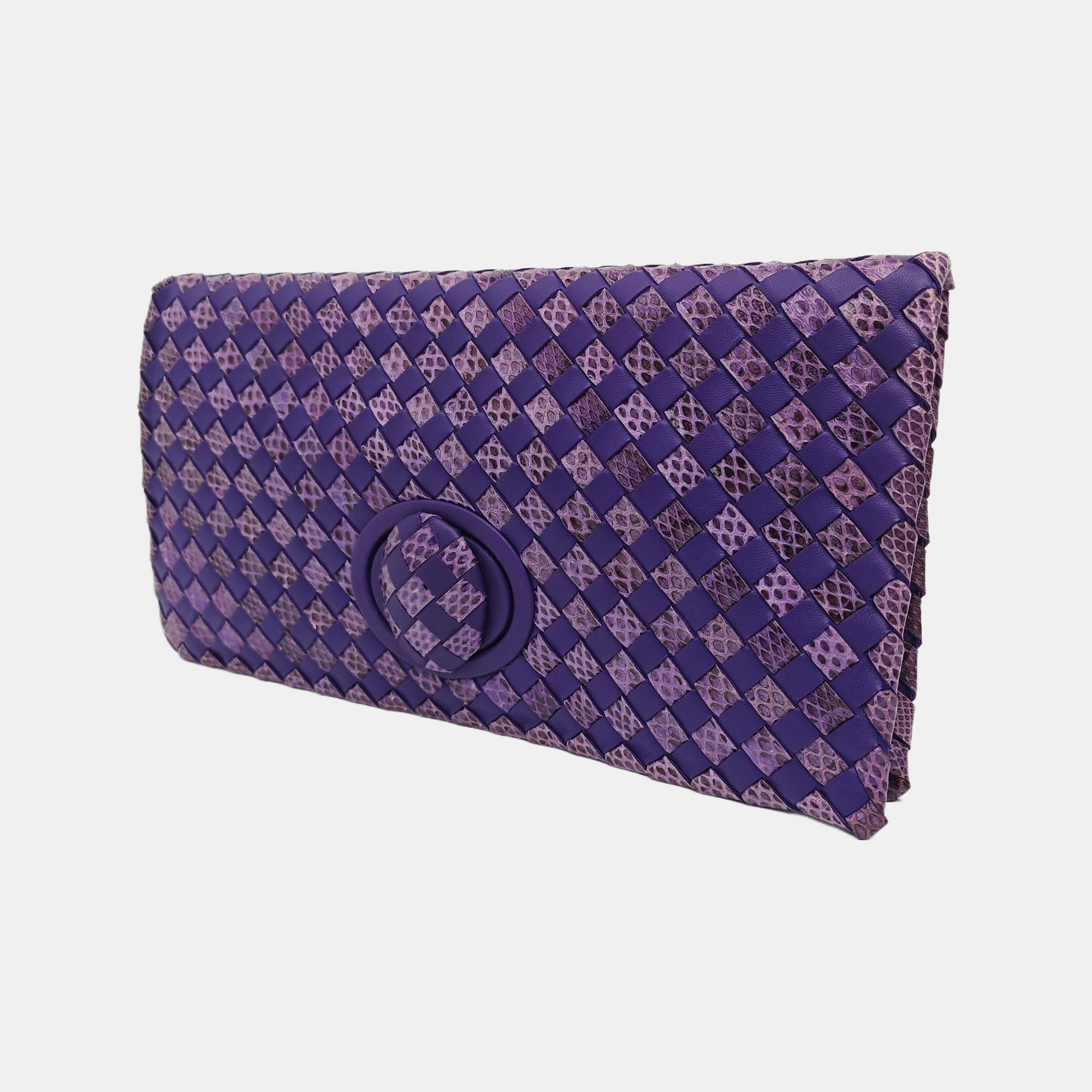Calfskin Clutch Purple