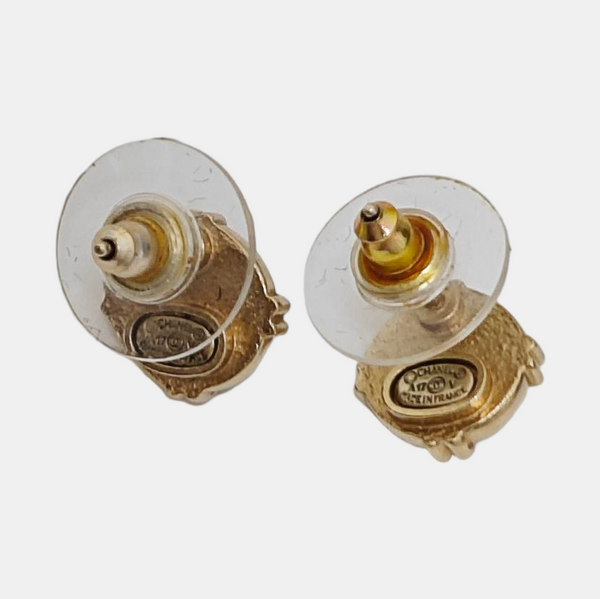 Metal Brown Stud Earrings