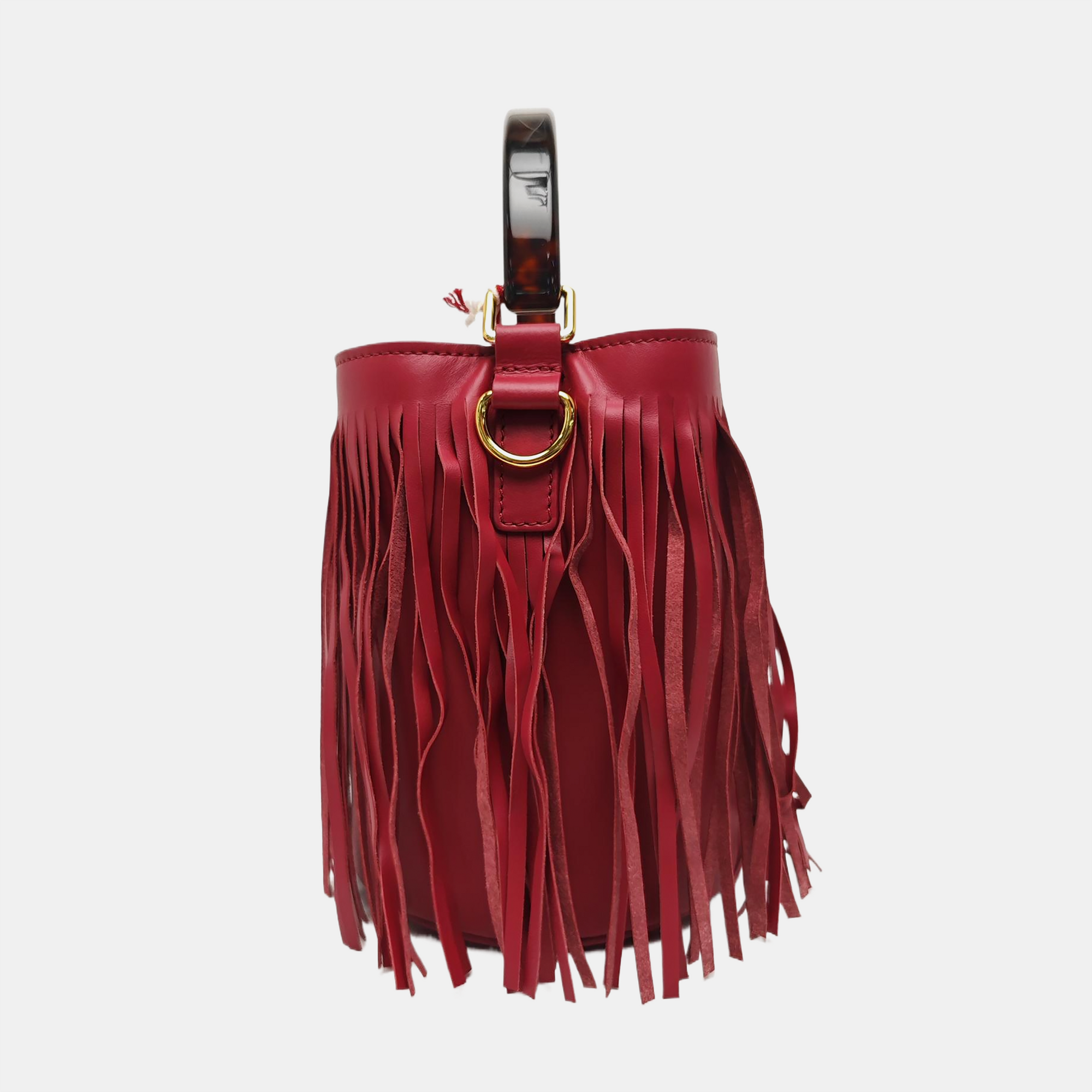 Calfskin Bucket Bag Red