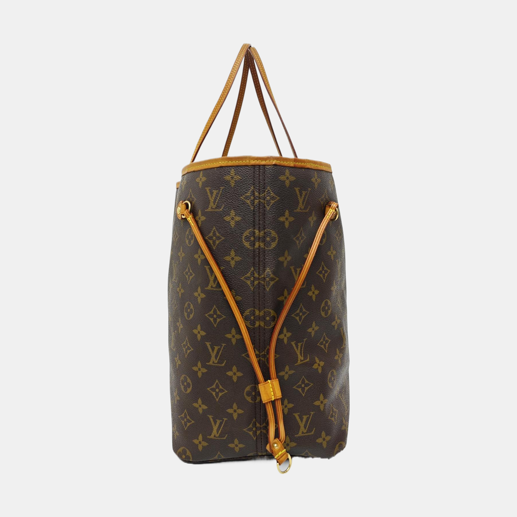 NEVERFULL GM Monogram Coated Canvas Brown