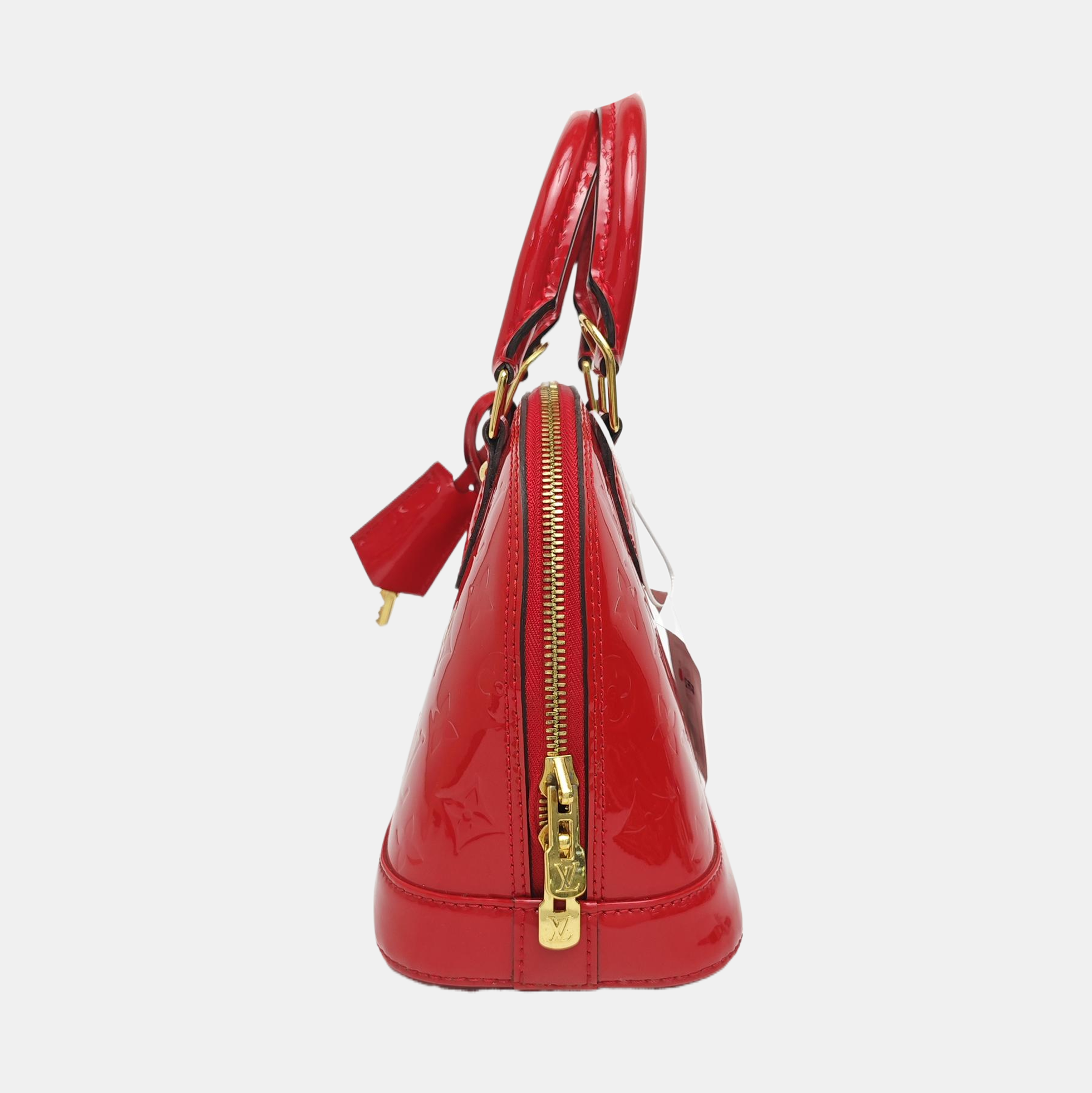 ALMA BB Monogram Patent Leather Red