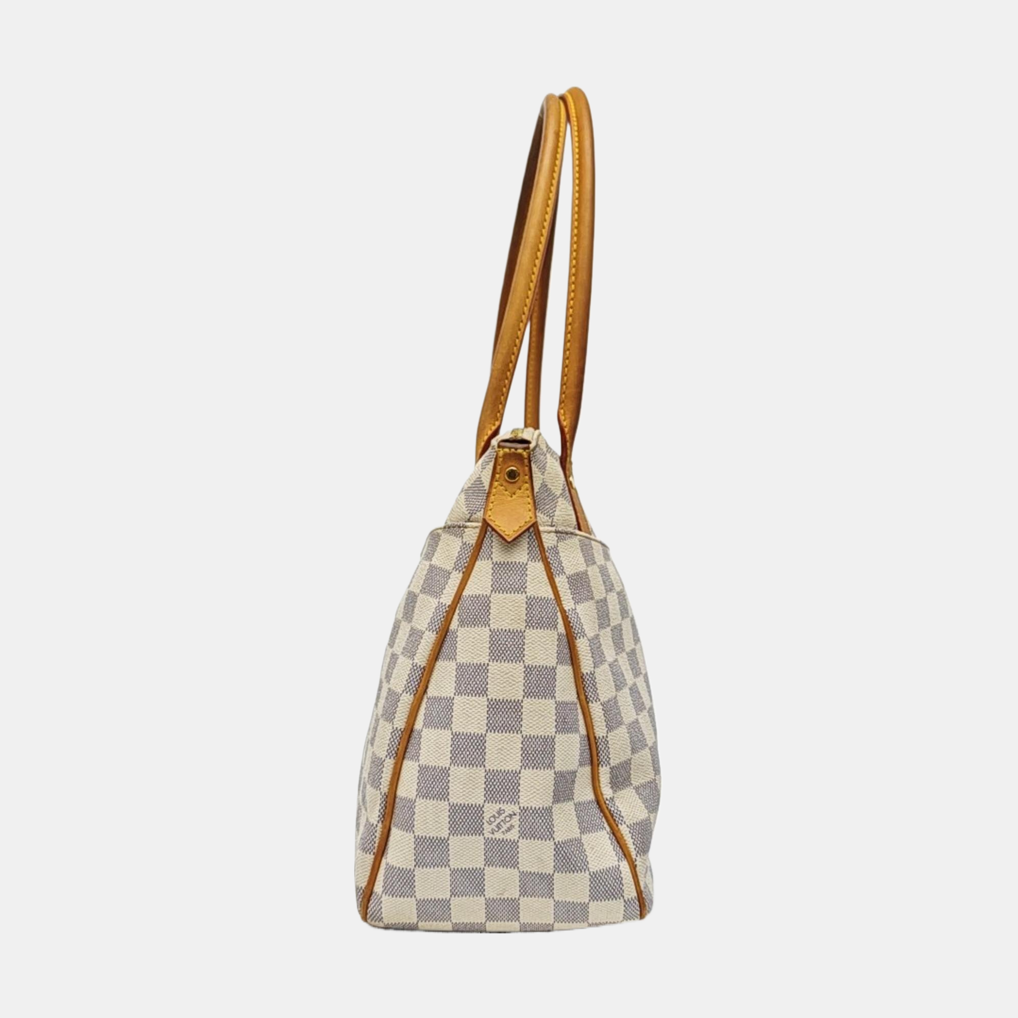 FIGHERI Damier Azur Coated Canvas White