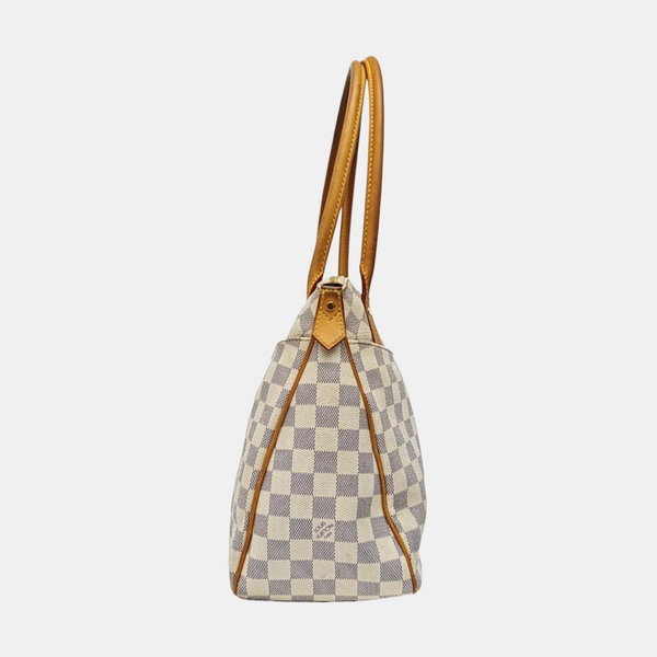 FIGHERI Damier Azur Coated Canvas White