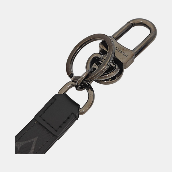 Coated Canvas Bag Charm Black