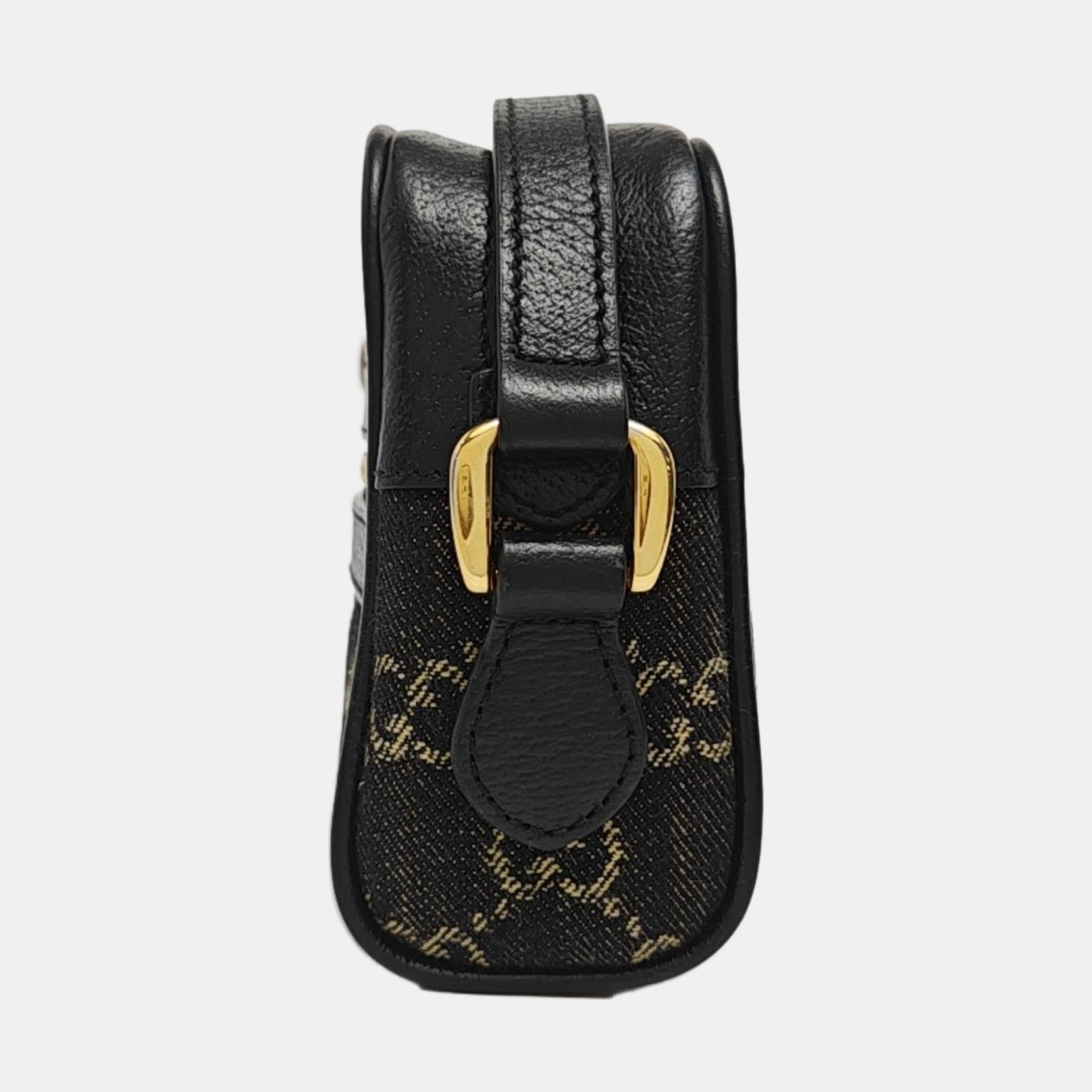 Ophidia Mini Monogram Denim Black