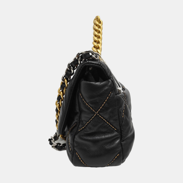 Quilted Lambskin Shoulder Bag Small Black