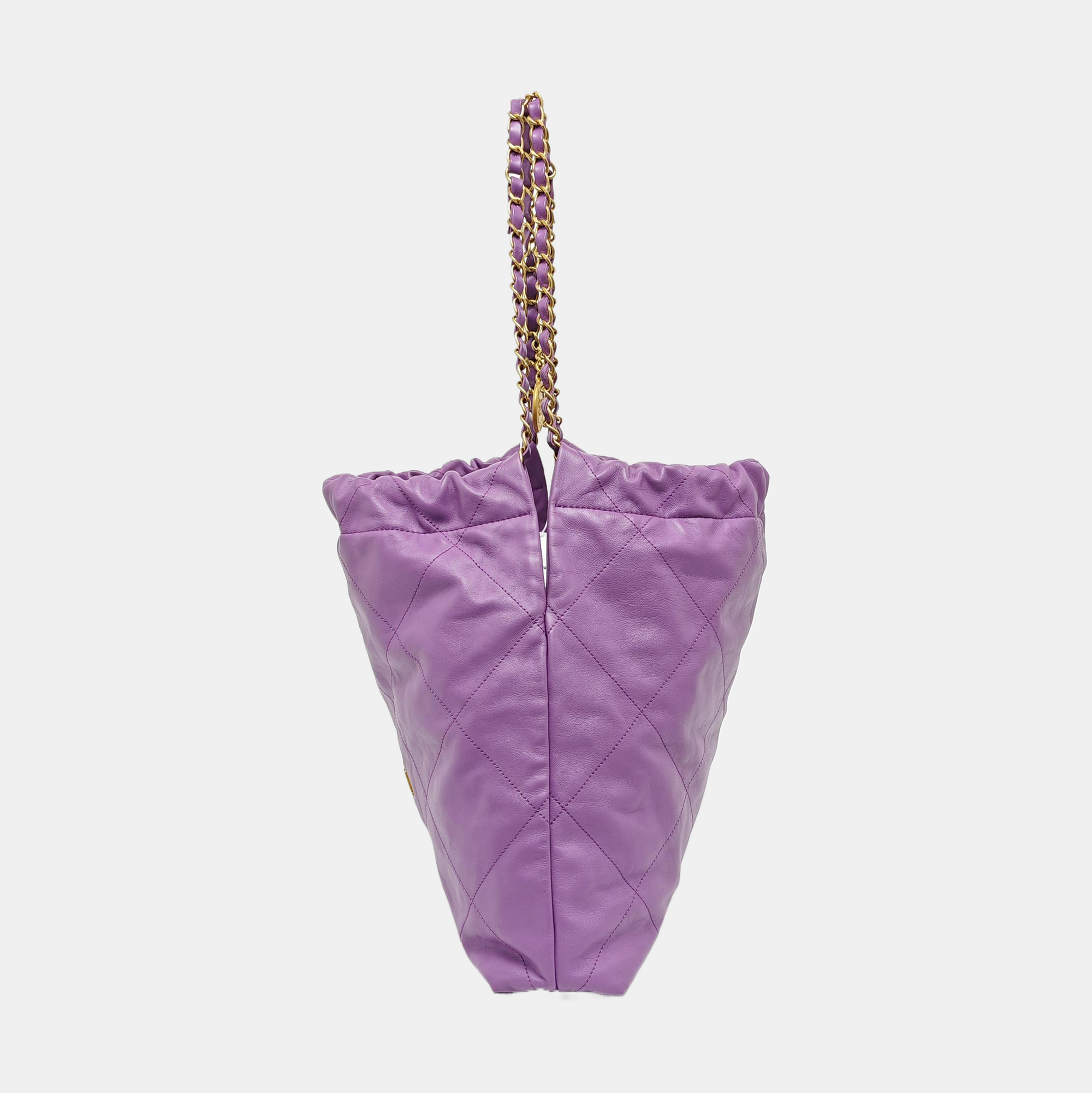 CHANEL 22 Medium Quilted Calfskin Purple