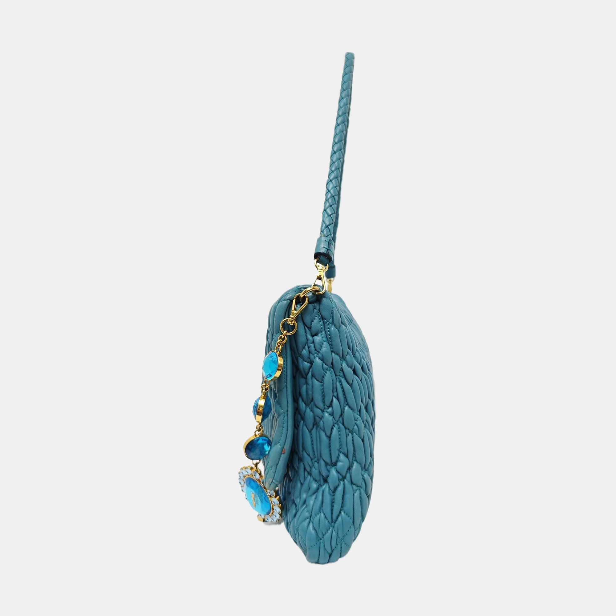 Crystal Quilted Lambskin Blue