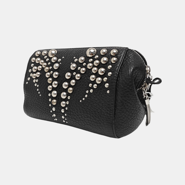 Calfskin Top Handle Bag Black