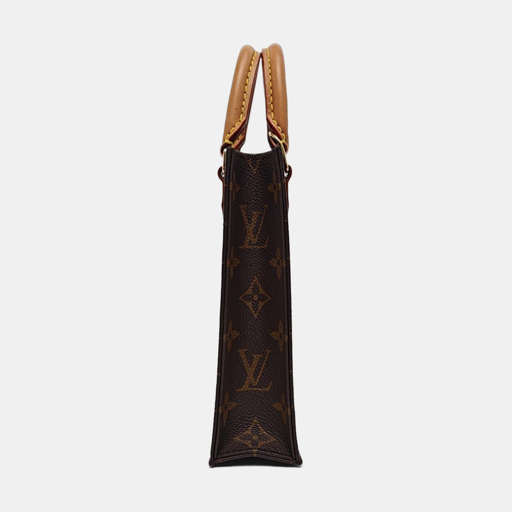 SAC PLAT Mini Monogram Coated Canvas Brown
