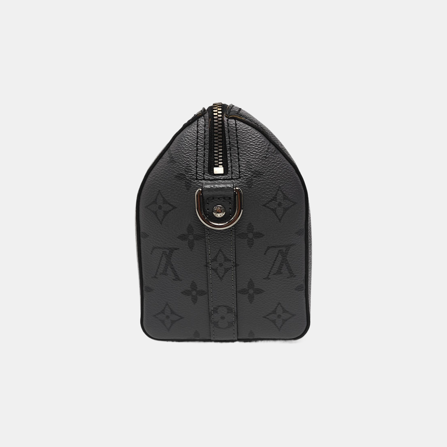 KEEPALL Monogram Coated Canvas Black