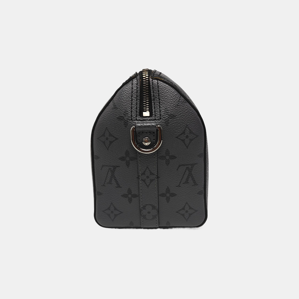 KEEPALL Monogram Coated Canvas Black