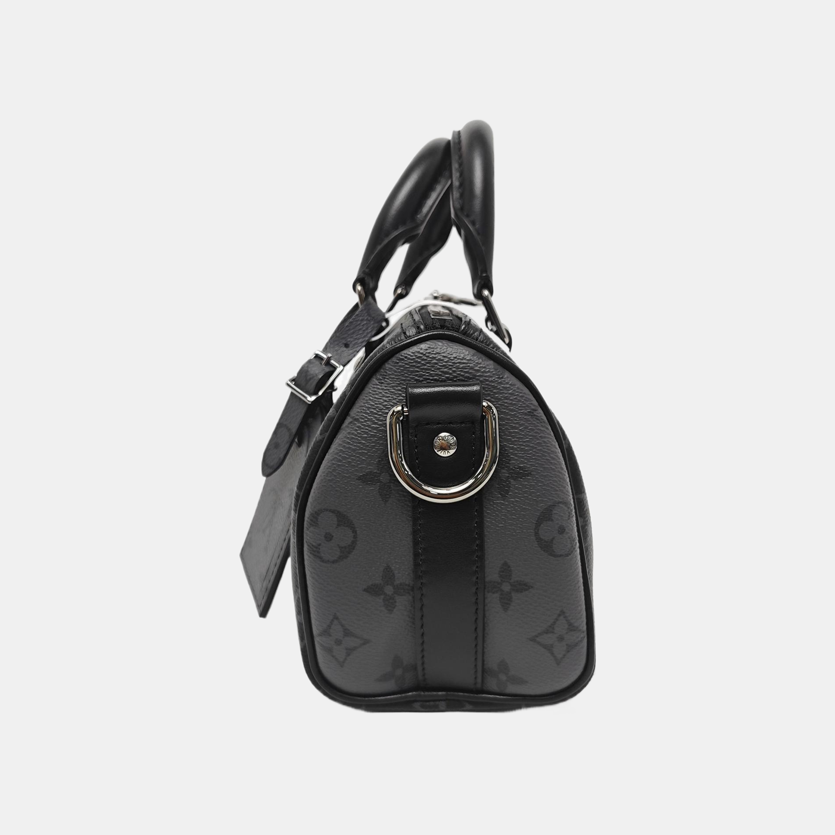 KEEPALL 25 Monogram Coated Canvas Black