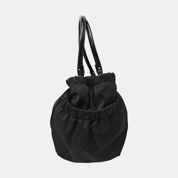 Fabric Top Handle Bag Black