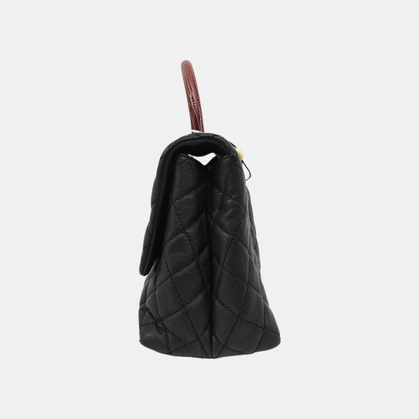 COCO HANDLE Medium Quilted Grained Calfskin Multicolor