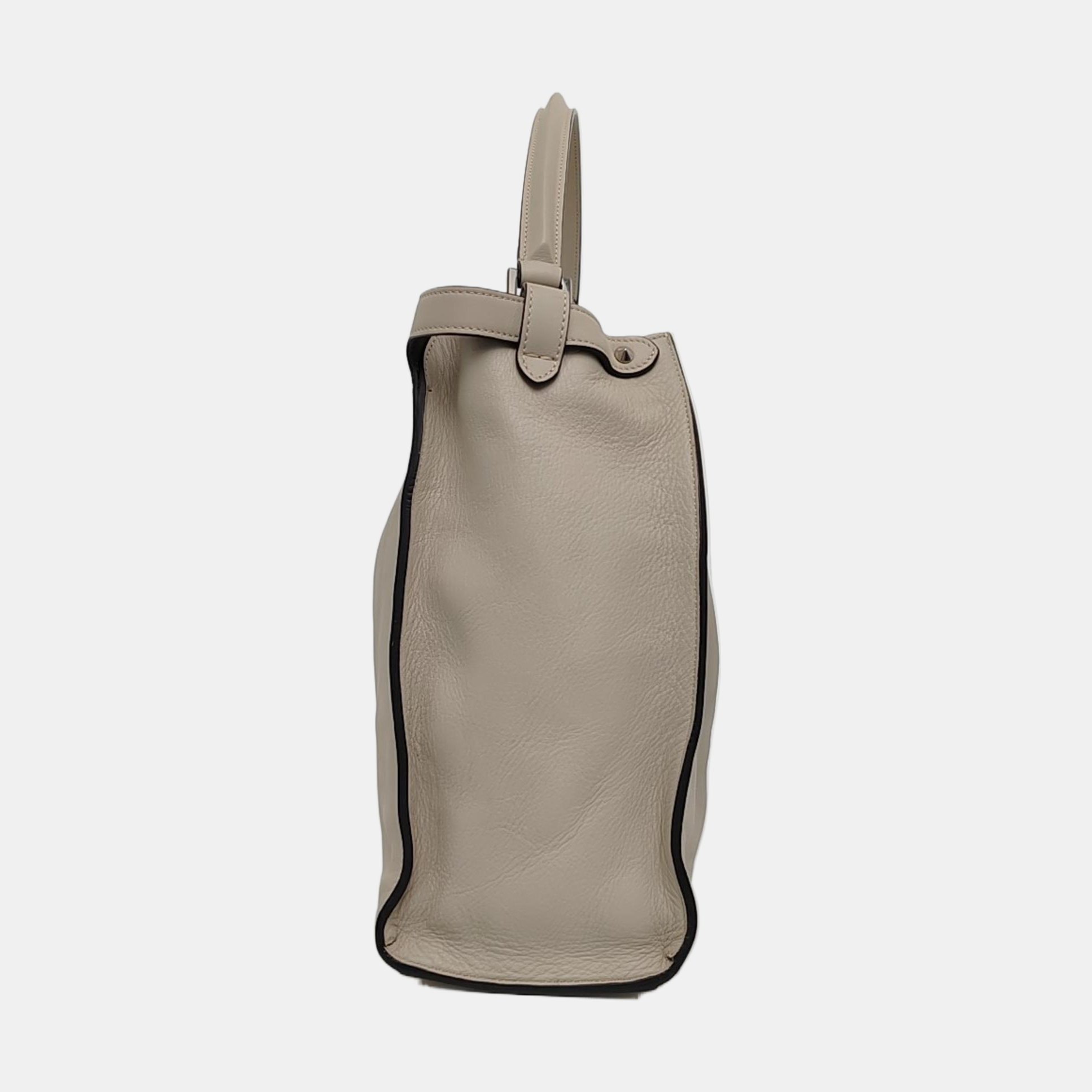 Authenticated pre-owned  Peekaboo Essential Calfskin White - Tote Bag at Looply