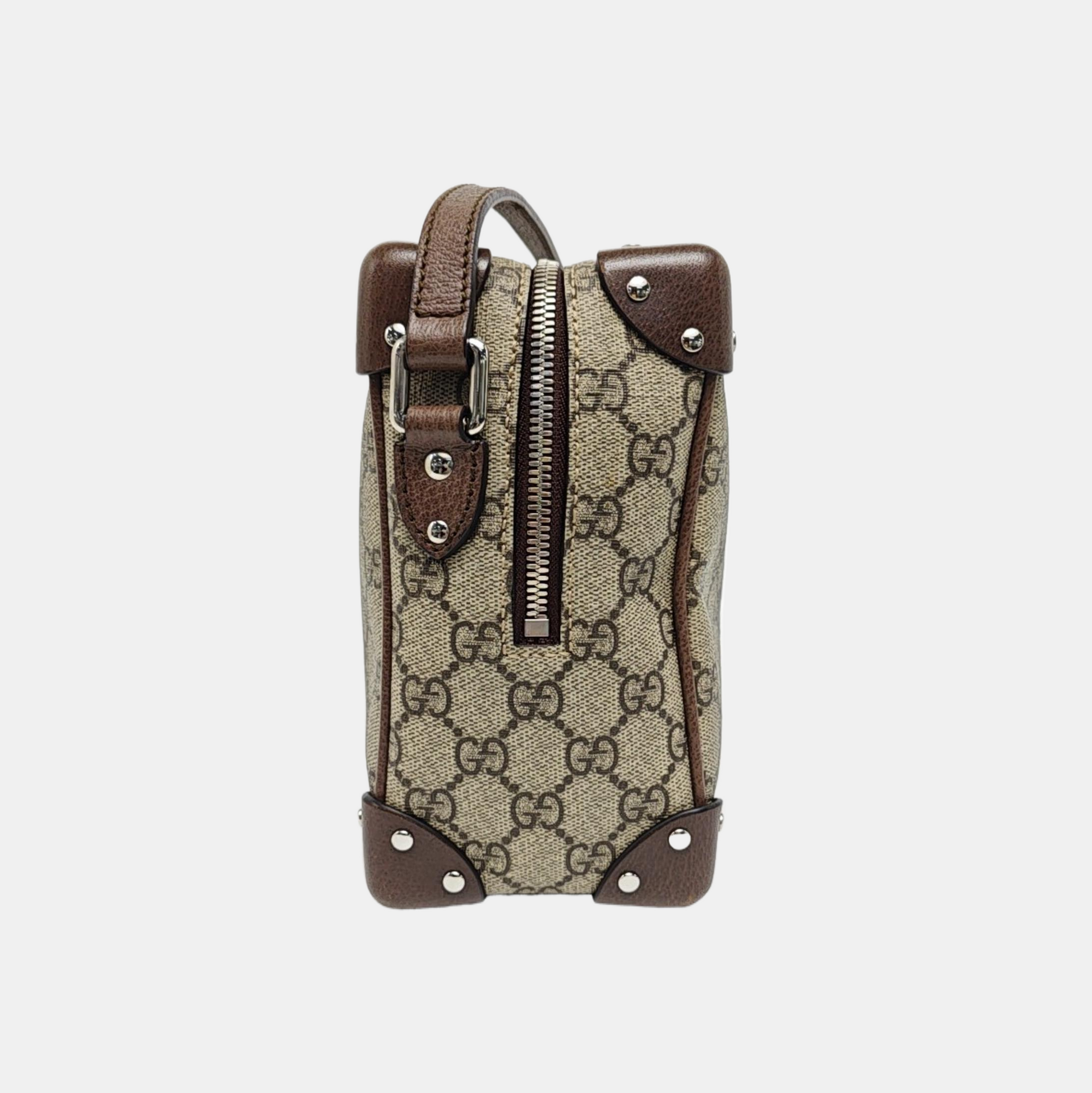 Trunk Monogram Coated Canvas Brown
