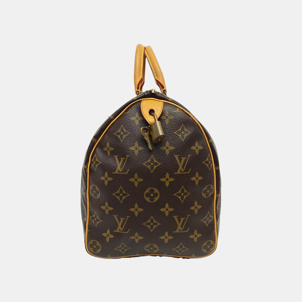 SPEEDY 35 Monogram Coated Canvas Brown