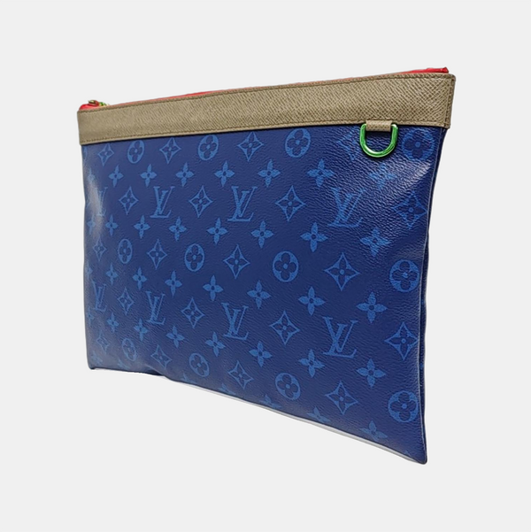 DISCOVERY Monogram Coated Canvas Blue