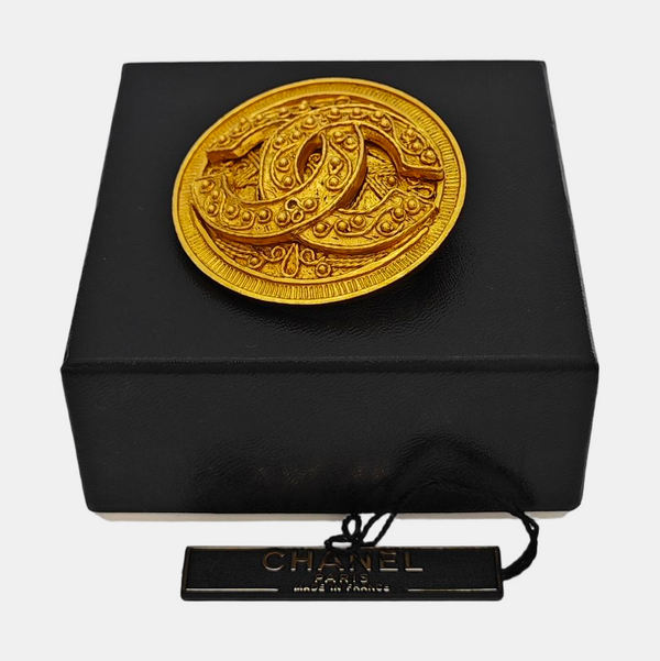 Metal Gold Brooch