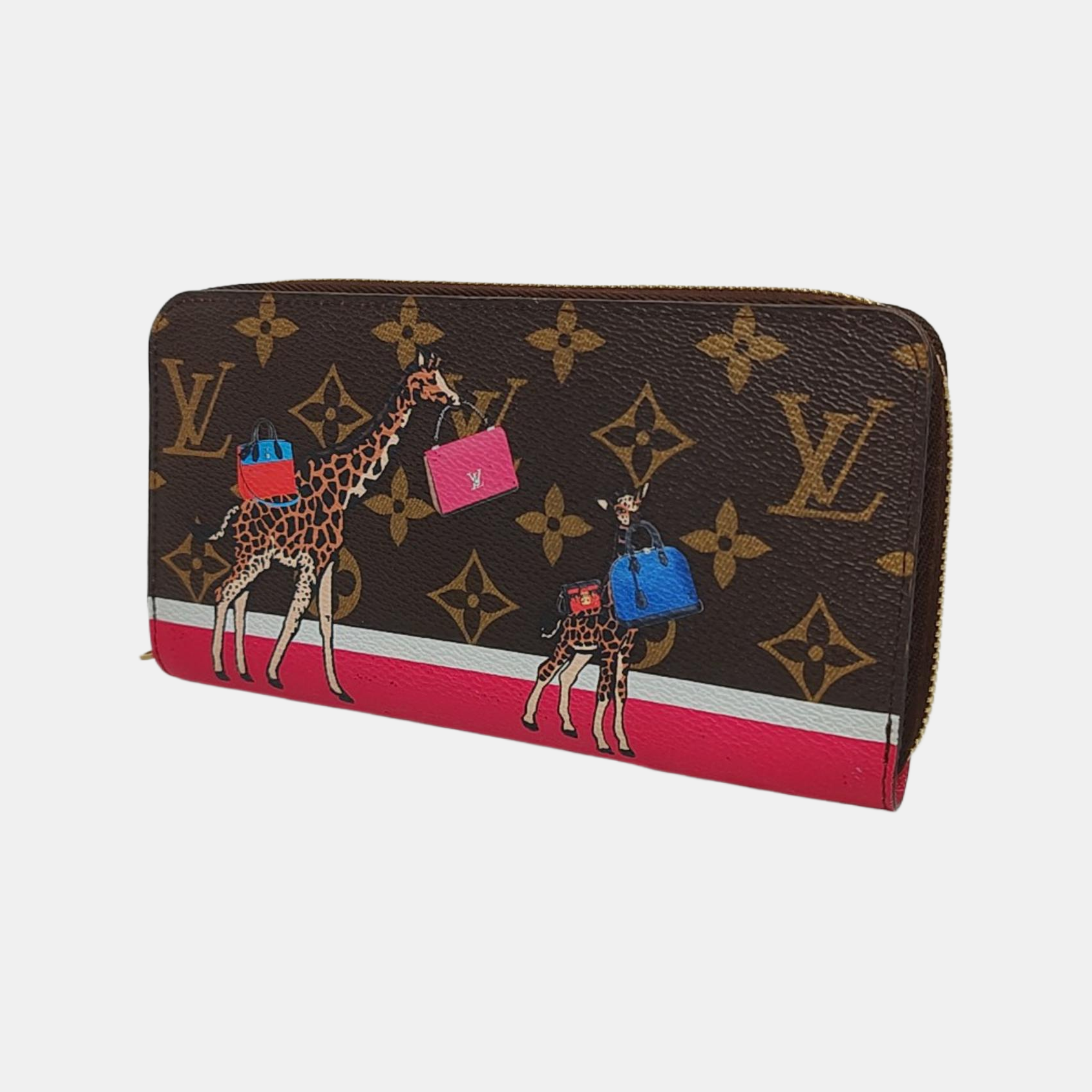 ZIPPY Monogram Coated Canvas Brown Wallet