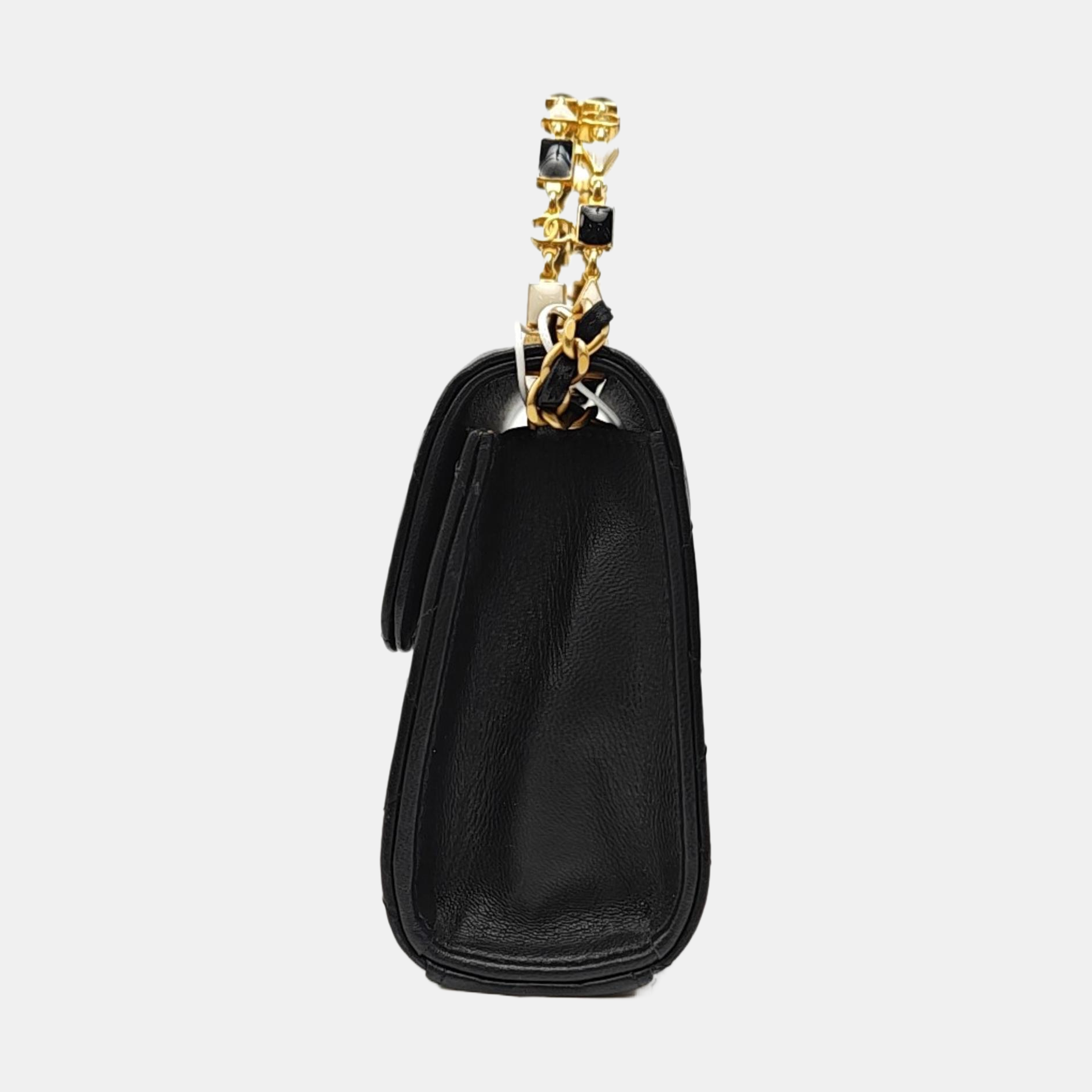 KELLY Medium Quilted Lambskin Black