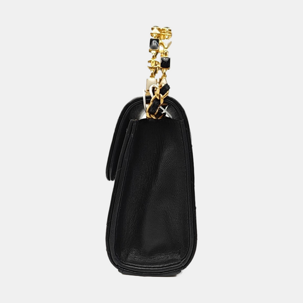 KELLY Medium Quilted Lambskin Black