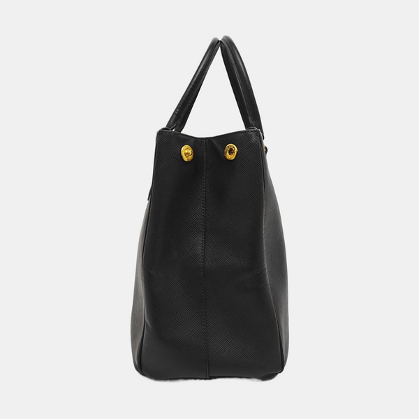 Saffiano Calfskin Tote Bag Black