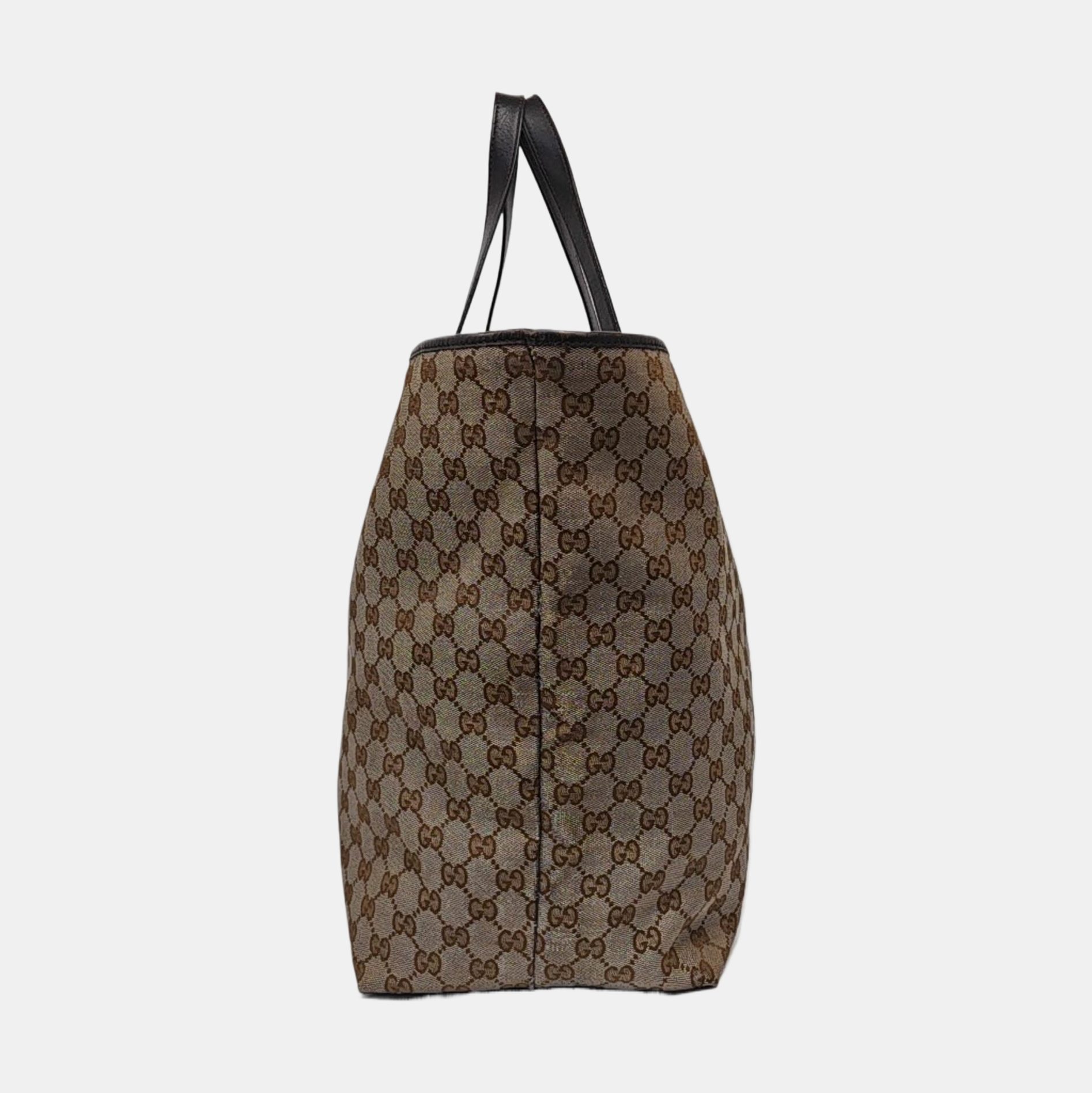 Monogram Canvas Tote Bag Brown