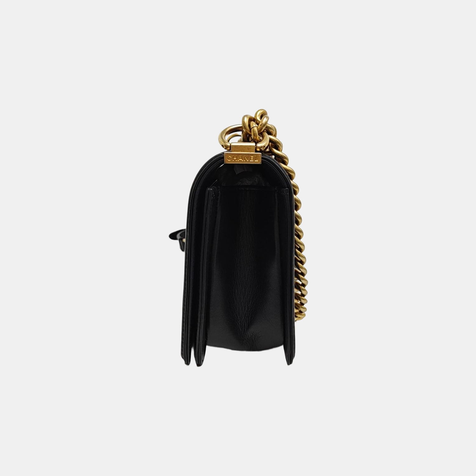 BOY CHANEL Medium Quilted Calfskin Black