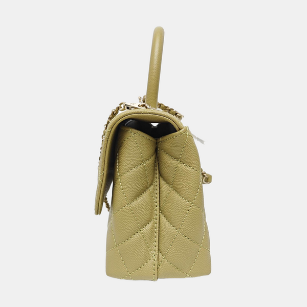 COCO HANDLE Small Grained Calfskin Green