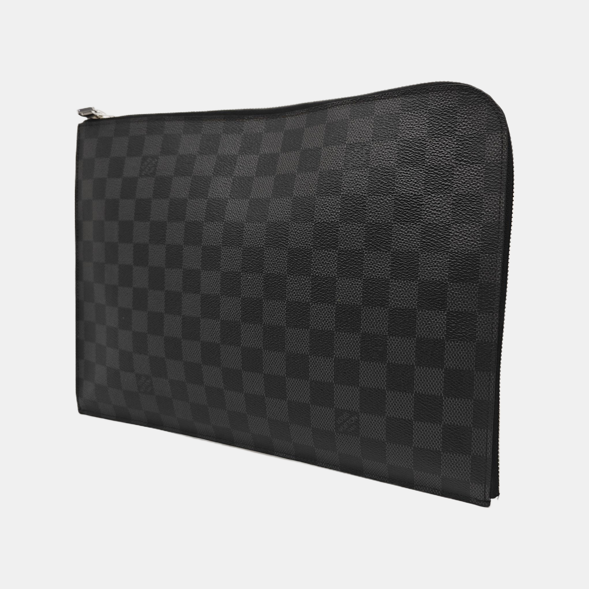 Damier Graphite Coated Canvas Clutch Gray