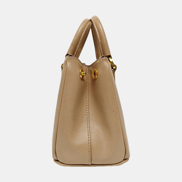 Galleria Super Mini en piel de becerro Saffiano rosa